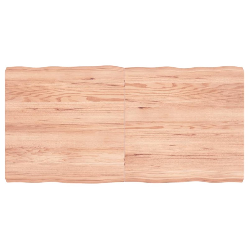 vidaXL Tablero mesa madera tratada borde natural marrón 120x60x(2-6)cm vidaXL Tablero mesa madera tratada borde natural marrón 120x60x(2-6)cm
