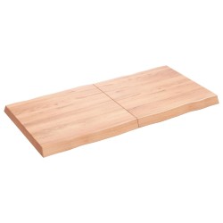 vidaXL Tablero mesa madera tratada borde natural marrón 120x60x(2-6)cm