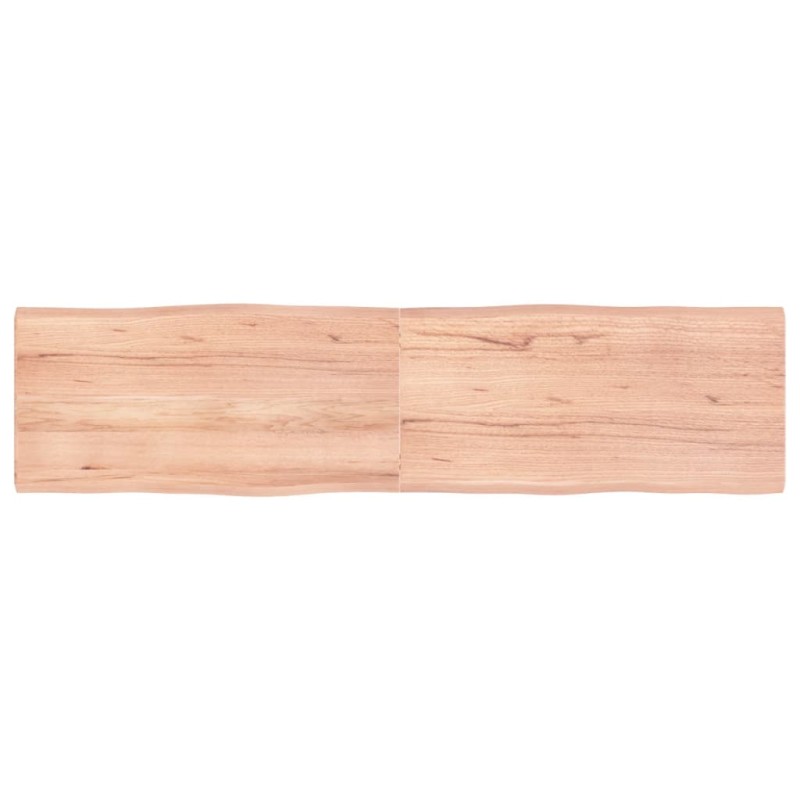 vidaXL Tablero mesa madera tratada borde natural marrón 160x40x(2-4)cm vidaXL Tablero mesa madera tratada borde natural marrón 160x40x(2-4)cm