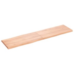 vidaXL Tablero mesa madera tratada borde natural marrón 160x40x(2-4)cm