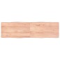 vidaXL Tablero mesa madera tratada borde natural marrón 180x50x(2-6)cm