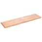 vidaXL Tablero mesa madera tratada borde natural marrón 180x50x(2-6)cm