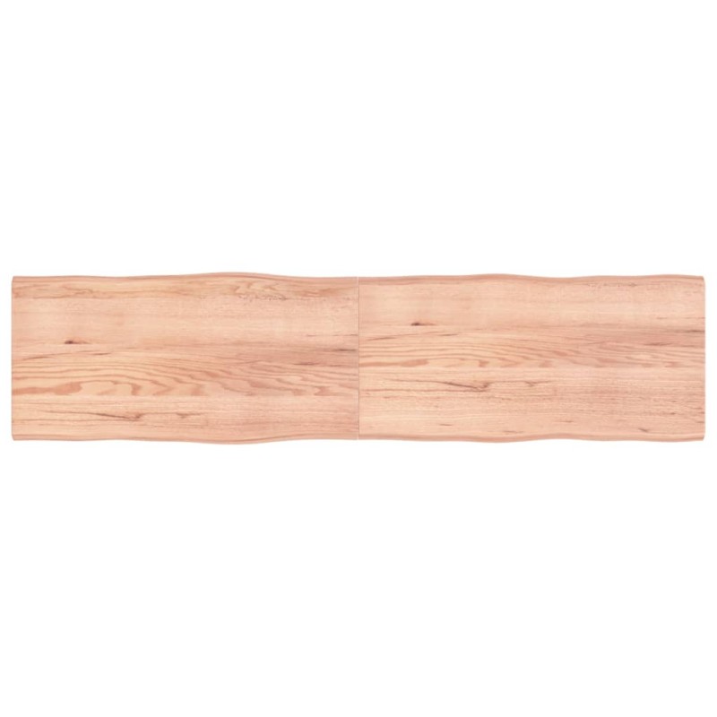 vidaXL Tablero mesa madera tratada borde natural marrón 200x50x(2-4)cm vidaXL Tablero mesa madera tratada borde natural marrón 200x50x(2-4)cm