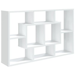 vidaXL Estantería de pared madera contrachapada blanco 85x16x52,5 cm