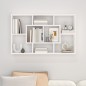 vidaXL Estantería de pared madera contrachapada blanco 85x16x52,5 cm