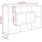vidaXL Estantería de pared madera contrachapada blanco 85x16x52,5 cm