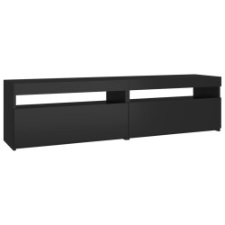 vidaXL Muebles de TV con luces LED 2 unidades negro 75x35x40 cm