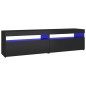 vidaXL Muebles de TV con luces LED 2 unidades negro 75x35x40 cm vidaXL Muebles de TV con luces LED 2 unidades negro 75x35x40 cm
