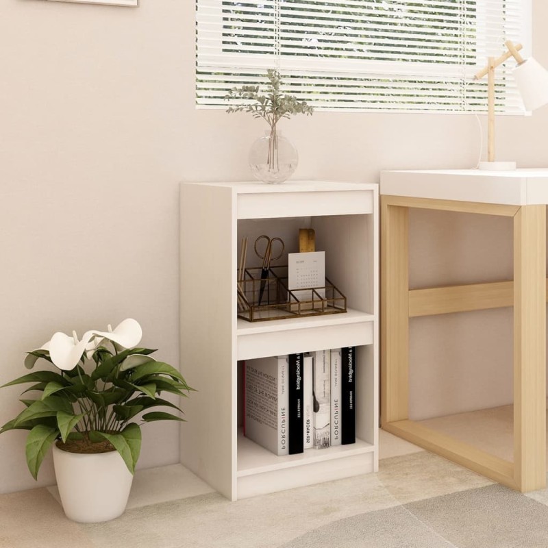 vidaXL Estantería madera maciza de pino blanco 40x30x71,5 cm vidaXL Estantería madera maciza de pino blanco 40x30x71,5 cm