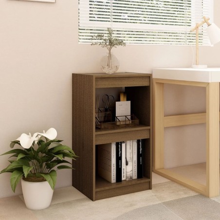 vidaXL Estantería madera maciza de pino marrón miel 40x30x71,5 cm