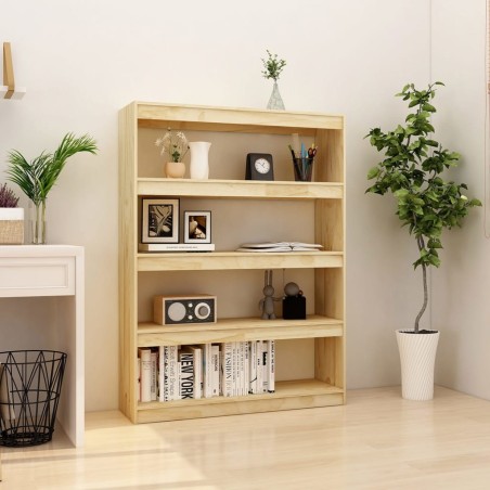 vidaXL Estantería/divisor de espacios madera de pino 100x30x135,5 cm