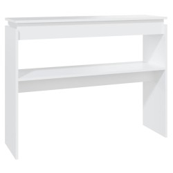 vidaXL Mesa consola madera de ingeniería blanca 102x30x80 cm
