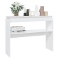 vidaXL Mesa consola madera de ingeniería blanca 102x30x80 cm vidaXL Mesa consola madera de ingeniería blanca 102x30x80 cm