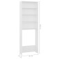 vidaXL Armario de lavadora blanco 64x24x190 cm