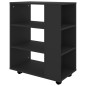 vidaXL Armario con ruedas madera contrachapada negro 60x35x75 cm vidaXL Armario con ruedas madera contrachapada negro 60x35x75 cm