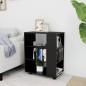 vidaXL Armario con ruedas madera contrachapada negro 60x35x75 cm vidaXL Armario con ruedas madera contrachapada negro 60x35x75 cm