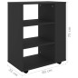 vidaXL Armario con ruedas madera contrachapada negro 60x35x75 cm vidaXL Armario con ruedas madera contrachapada negro 60x35x75 cm