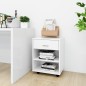 vidaXL Armario con ruedas madera contrachapada blanco 46x36x59 cm vidaXL Armario con ruedas madera contrachapada blanco 46x36x59 cm