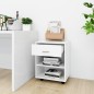 vidaXL Armario con ruedas madera contrachapada blanco 46x36x59 cm vidaXL Armario con ruedas madera contrachapada blanco 46x36x59 cm