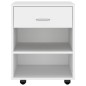 vidaXL Armario con ruedas madera contrachapada blanco 46x36x59 cm vidaXL Armario con ruedas madera contrachapada blanco 46x36x59 cm