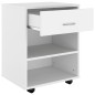 vidaXL Armario con ruedas madera contrachapada blanco 46x36x59 cm vidaXL Armario con ruedas madera contrachapada blanco 46x36x59 cm