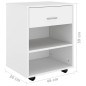 vidaXL Armario con ruedas madera contrachapada blanco 46x36x59 cm vidaXL Armario con ruedas madera contrachapada blanco 46x36x59 cm
