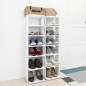 vidaXL Muebles zapateros 2 uds contrachapada blanco 27,5x27x102 cm vidaXL Muebles zapateros 2 uds contrachapada blanco 27,5x27x102 cm