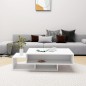 vidaXL Mesa de centro madera contrachapada blanco 105x55x32 cm vidaXL Mesa de centro madera contrachapada blanco 105x55x32 cm