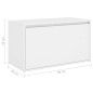 vidaXL Banco de pasillo de madera de ingeniería blanco 80x40x45 cm vidaXL Banco de pasillo de madera de ingeniería blanco 80x40x45 cm