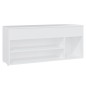 vidaXL Banco zapatero de madera contrachapada blanco 105x30x45 cm vidaXL Banco zapatero de madera contrachapada blanco 105x30x45 cm