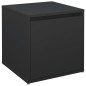 vidaXL Cajón taburete madera de ingeniería negro 40,5x40x40 cm vidaXL Cajón taburete madera de ingeniería negro 40,5x40x40 cm