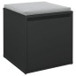 vidaXL Cajón taburete madera de ingeniería negro 40,5x40x40 cm vidaXL Cajón taburete madera de ingeniería negro 40,5x40x40 cm
