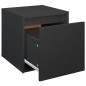 vidaXL Cajón taburete madera de ingeniería negro 40,5x40x40 cm vidaXL Cajón taburete madera de ingeniería negro 40,5x40x40 cm