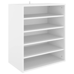 vidaXL Mueble zapatero de madera contrachapada blanco 60x35x70 cm