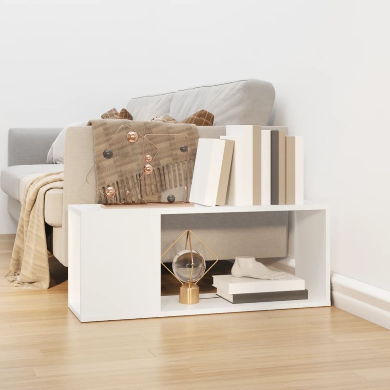 vidaXL Mueble para TV madera contrachapada blanco 80x24x32 cm vidaXL Mueble para TV madera contrachapada blanco 80x24x32 cm