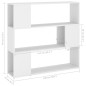 vidaXL Estantería de libros/divisor de espacios blanco 100x24x94 cm vidaXL Estantería de libros/divisor de espacios blanco 100x24x94 cm