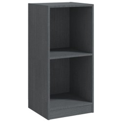 vidaXL Armario auxiliar madera maciza de pino gris 35,5x33,5x76 cm