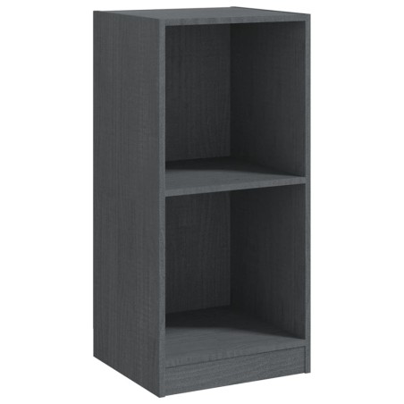 vidaXL Armario auxiliar madera maciza de pino gris 35,5x33,5x76 cm
