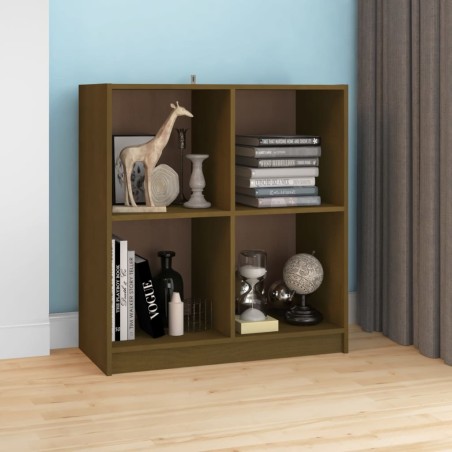 vidaXL Aparador madera maciza de pino marrón miel 70x33x76 cm