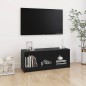 vidaXL Mueble de TV madera maciza de pino negro 104x33x41 cm vidaXL Mueble de TV madera maciza de pino negro 104x33x41 cm