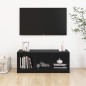 vidaXL Mueble de TV madera maciza de pino negro 104x33x41 cm vidaXL Mueble de TV madera maciza de pino negro 104x33x41 cm