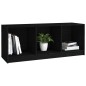 vidaXL Mueble de TV madera maciza de pino negro 104x33x41 cm vidaXL Mueble de TV madera maciza de pino negro 104x33x41 cm