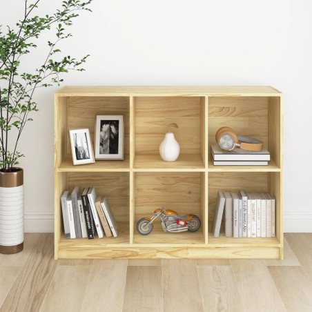 vidaXL Estantería de madera maciza de pino 104x33x76 cm