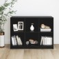 vidaXL Estantería de madera maciza de pino negra 104x33x76 cm