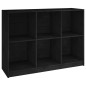 vidaXL Estantería de madera maciza de pino negra 104x33x76 cm