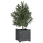 vidaXL Jardineras 2 uds madera maciza de pino gris 31x31x31 cm vidaXL Jardineras 2 uds madera maciza de pino gris 31x31x31 cm