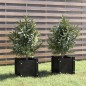 vidaXL Jardineras 2 uds madera maciza de pino negra 31x31x31 cm vidaXL Jardineras 2 uds madera maciza de pino negra 31x31x31 cm