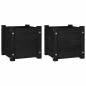 vidaXL Jardineras 2 uds madera maciza de pino negra 31x31x31 cm vidaXL Jardineras 2 uds madera maciza de pino negra 31x31x31 cm