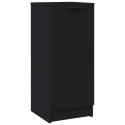 vidaXL Aparador de madera contrachapada negro 30x30x70 cm