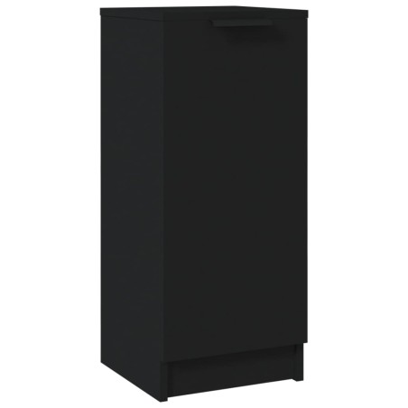 vidaXL Aparador de madera contrachapada negro 30x30x70 cm